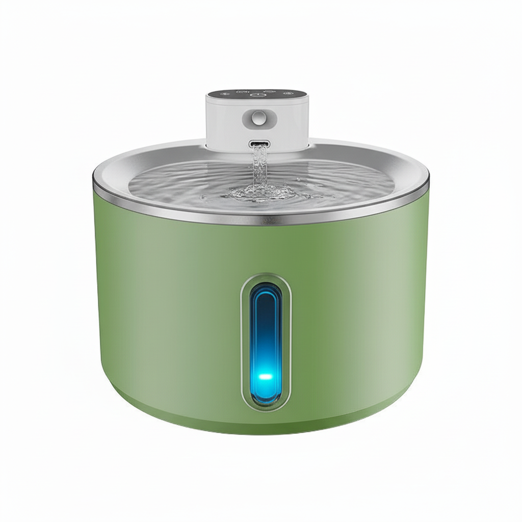 Fontaine verte vue de face