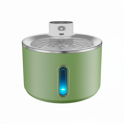 Fontaine verte vue de face